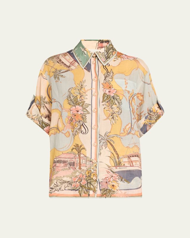 Tallow Nautical Map Relaxed Shirt